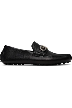 Salvatore Ferragamo Flâneurs de conduite noirs à ferrure Gancini