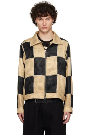 Andersson Bell Blouson noir et beige à patchwork et à glissière