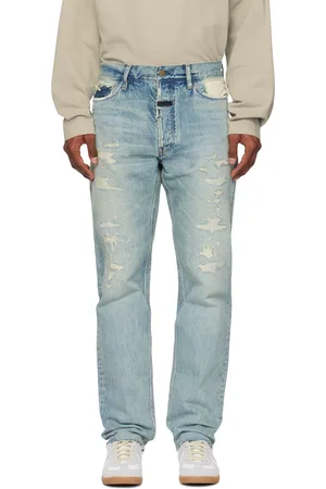FEAR OF GOD Jean bleu à cinq poches et à effet usé