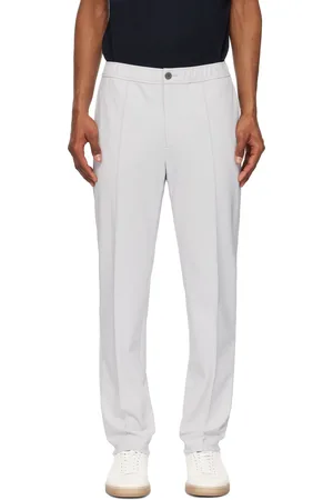 THEORY Pantalon Curtis gris à cordon coulissant