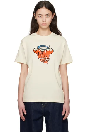 DIME T-shirt blanc cassé à logo Purgatory