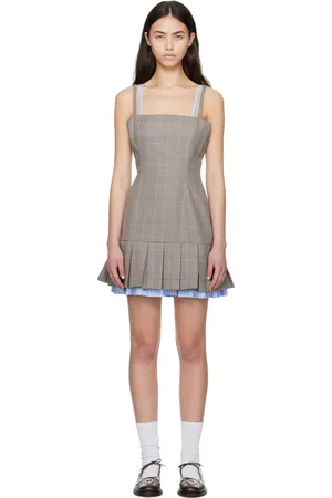 Charles Jeffrey Loverboy Robe courte beige à plis