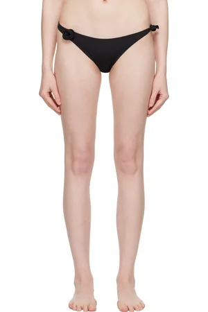 COPERNI Culotte de bikini noire à appliqué floral