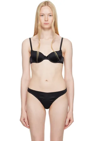 FLEUR DU MAL Soutien-gorge à balconnet noir à assemblage sans coutures - Luxe