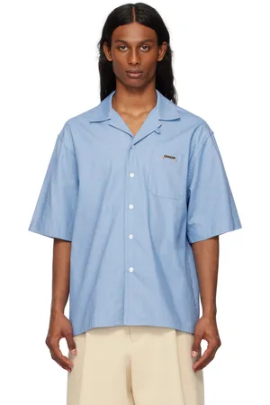 Marni Chemise de bowling bleue en denim