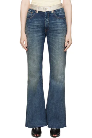 Maison Margiela Jean semi-évasé bleu