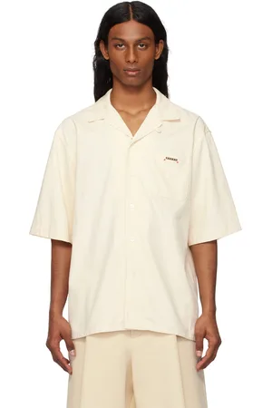 Marni Chemise de bowling blanc cassé en denim