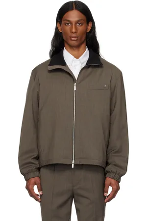 Helmut Lang Blouson aviateur décontracté brun en laine
