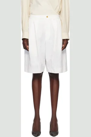 Comme des Garçons Short blanc en sergé de polyester