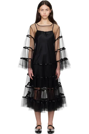BODE Robe midi Swan noire