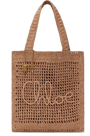 Chloé Cabas Summer Banana beige en raphia