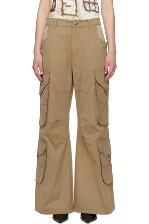 Andersson Bell Pantalon cargo en canevas ciré à poches utilitaires