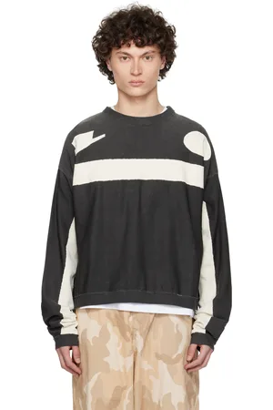 424 FAIRFAX Pull de soccer noir en tricot