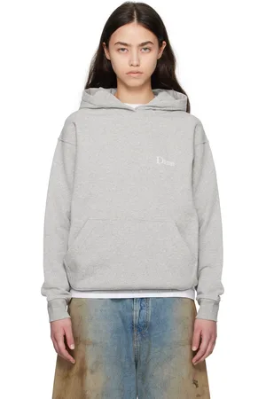 DIME Pull à capuche gris à logo