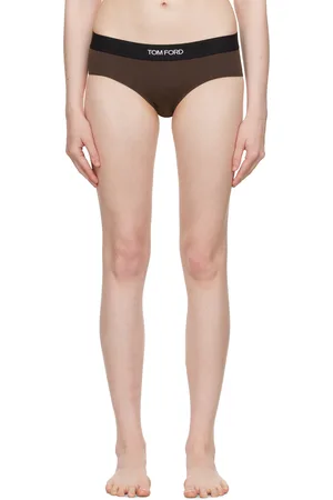 Tom Ford Culotte brune en modal à logo