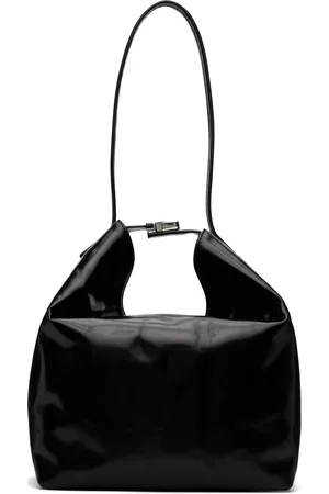 By Far Très grand sac Bea noir en cuir froissé