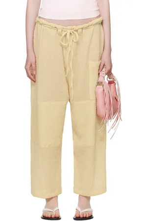 Gil Rodriguez Pantalon de détente froissé Lou jaune