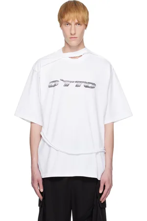 OTTOLINGER T-shirt surdimensionné blanc à garniture prolongée