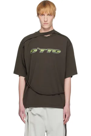 OTTOLINGER T-shirt surdimensionné brun à garniture prolongée