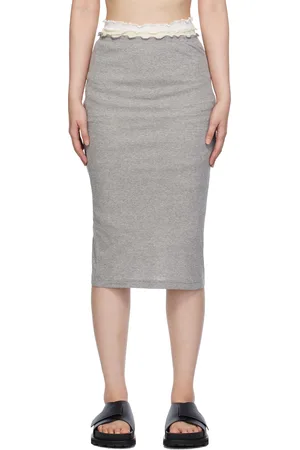 Jil Sander Jupe midi étagée grise