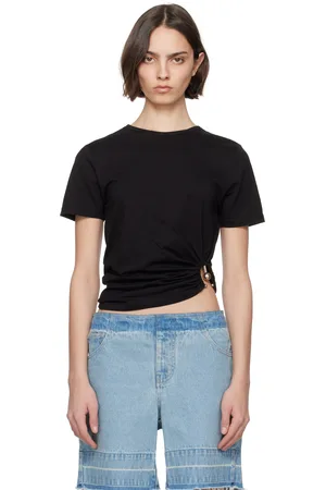 CHRISTOPHER ESBER T-shirt noir à ferrure Orbit