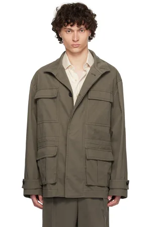 Salvatore Ferragamo Blouson de style saharienne taupe