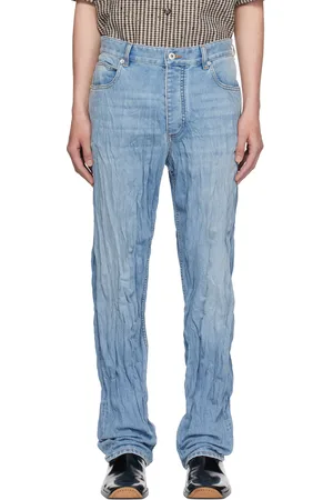 Bottega Veneta Jean froissé bleu