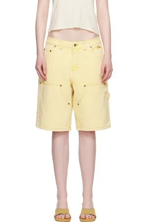 DIME Short menuisier jaune en denim