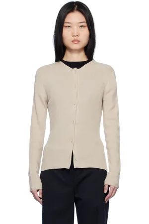 THE ELDER STATESMAN Cardigan beige en tricot Delicash