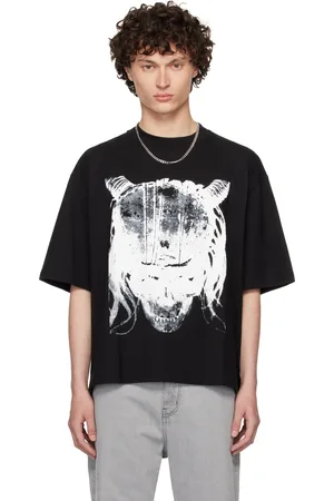1017 ALYX 9SM T-shirt surdimensionné noir à image de crâne