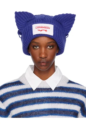 Charles Jeffrey Loverboy Bonnet épais bleu à appliqués à oreille