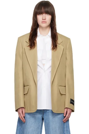 Alexander Wang Veston surdimensionné brun clair à empiècement de style chemise