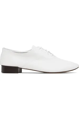Repetto Chaussures oxford Zizi blanches en cuir de veau