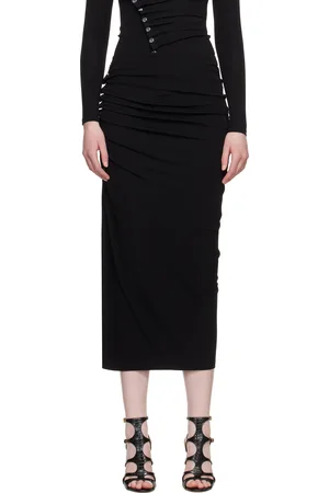 Paco rabanne Jupe midi noire en jersey
