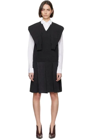 Hodakova Robe midi à plis et à panneaux de style manche