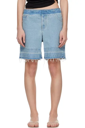 CHRISTOPHER ESBER Short déconstruit bleu en denim