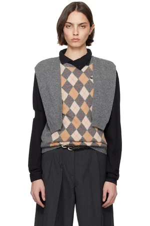 Hodakova Gilet en tricot à panneaux de style manche
