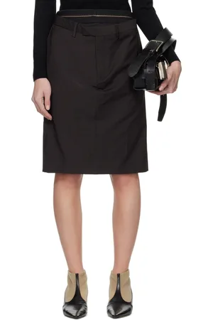 Hodakova Jupe midi façon tailleur étagée