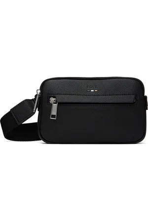 HUGO BOSS Sac noir en cuir synthétique grainé