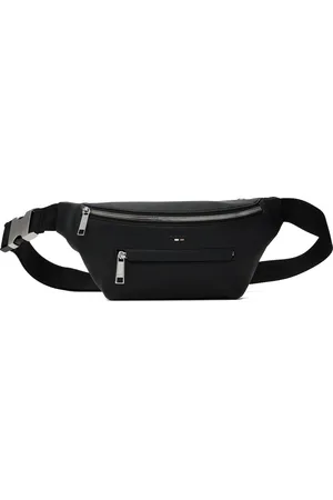 HUGO BOSS Sac-ceinture noir en cuir synthétique grainé