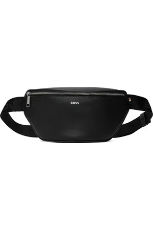 HUGO BOSS Sac-ceinture noir en cuir saffiano