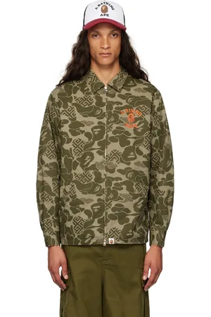 BAPE Blouson kaki à motif camouflage Asia