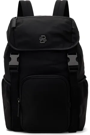 HUGO BOSS Sac à dos noir à monogramme double B
