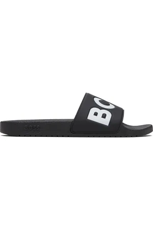 HUGO BOSS Sandales à enfiler noires à logos