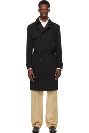 HUGO BOSS Trench hydrofuge noir