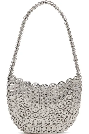 Paco rabanne Sac en forme de demi-lune argenté - 1969