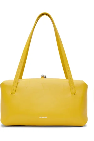 Jil Sander Petit sac Pillow jaune à fermoir Goji