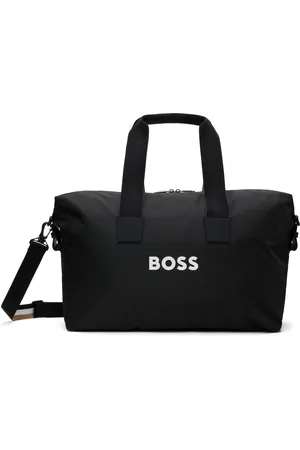 HUGO BOSS Sac de sport noir à logo contrastant