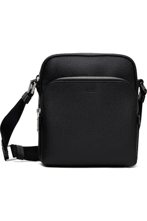HUGO BOSS Sac reporter noir à logo gaufré