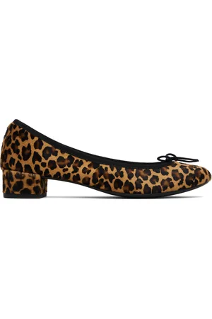 Repetto Chaussures de style ballerine à talon Camille brunes à semelle en caoutchouc